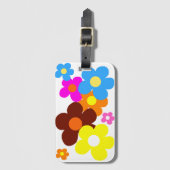 Happy Flowers Bagagelabel (Voorkant (verticaal))
