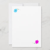 Happy Flowers Boy of Girl Baby shower Kaart (Achterkant)