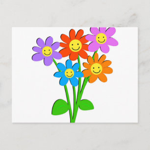 Happy Flowers Briefkaart