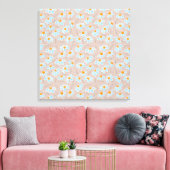 Happy Flowers Canvas Afdruk (Insitu (Woonkamer))