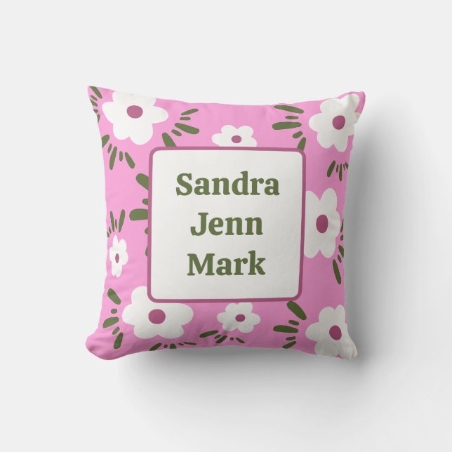 Happy Flowers Kussen (Voorkant)