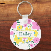 Happy Flowers Sleutelhanger (Voorkant)