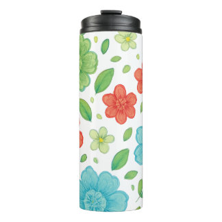 Happy Flowers & Smiling Creatures Digital Print - Thermosbeker