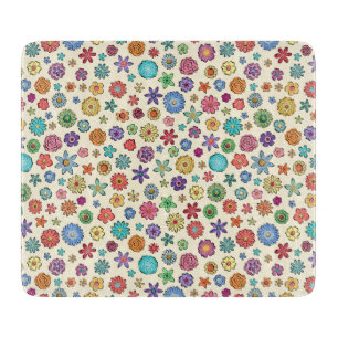 Happy Flowers snijbord Snijplank