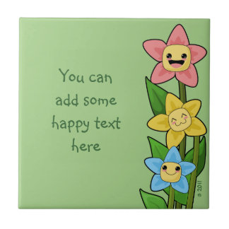Happy Flowers Tegeltje