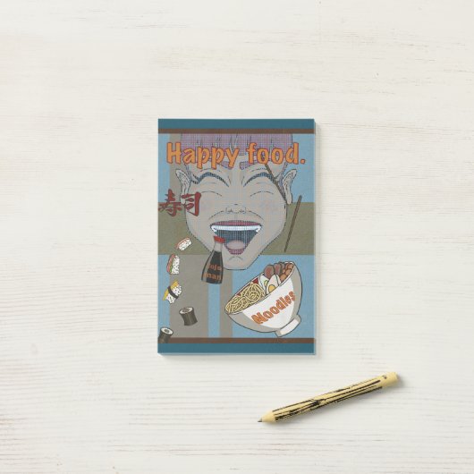 Happy Food Post-it® Notes (Op bureau)