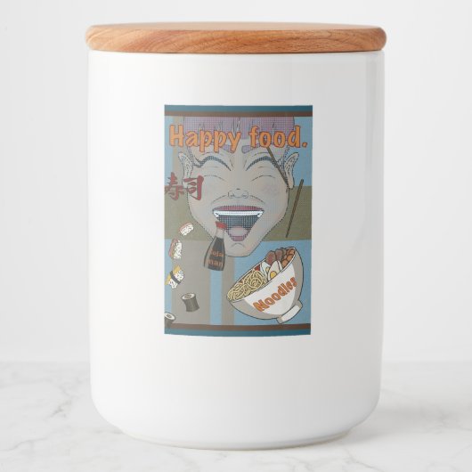 Happy Food Voedselcontainer Etiket (Voorkant)