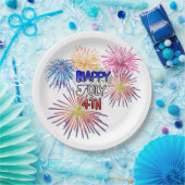 Happy Fourth of Juli Barbecue Party Papieren Bordje (Feest)