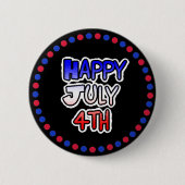 Happy Fourth of Juli Button (Voorkant)