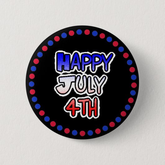 Happy Fourth of Juli Button (Voorkant)