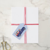 Happy Fourth of Juli Honden Pickup Truck Cadeaulabel (Met Touw)