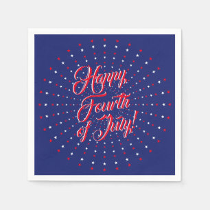 Happy Fourth of Juli manuscript rode witte marines Servet