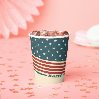Happy Fourth of Juli Paper Cup Papieren Bekers