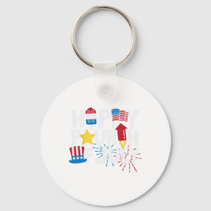 Happy Fourth of Juli Sleutelhanger