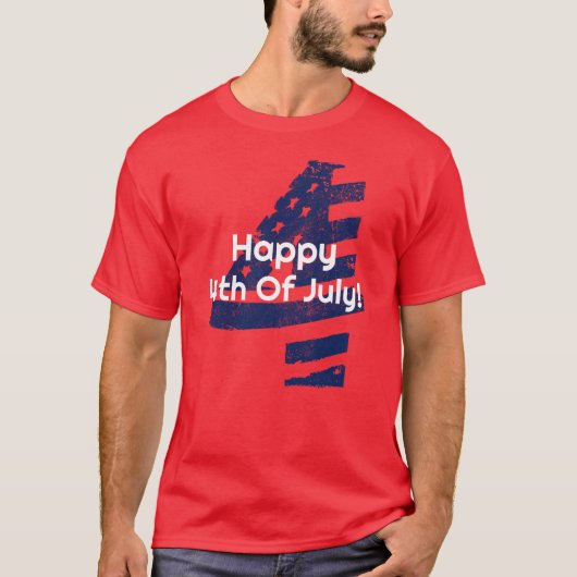 Happy Fourth of Juli T-shirt (Voorkant)