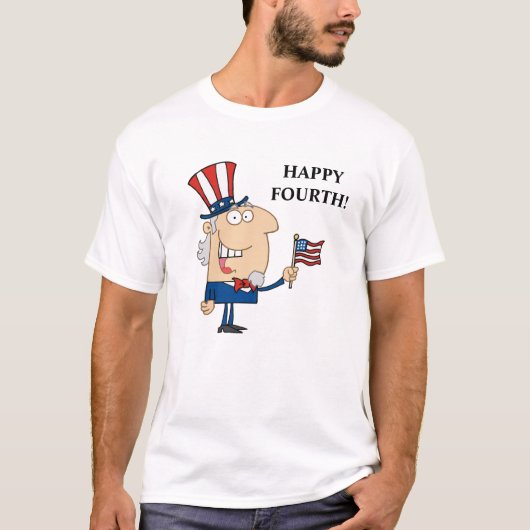 Happy Fourth of Juli T-shirt (Voorkant)