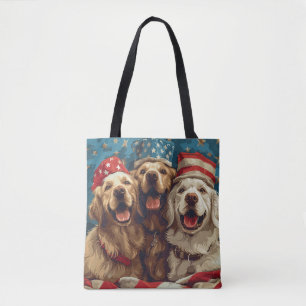 Happy Fourth of July Golden Retriever Honden Draagtas