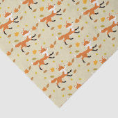 Happy Fox met herfst lekt patroon Tissuepapier (Detail)