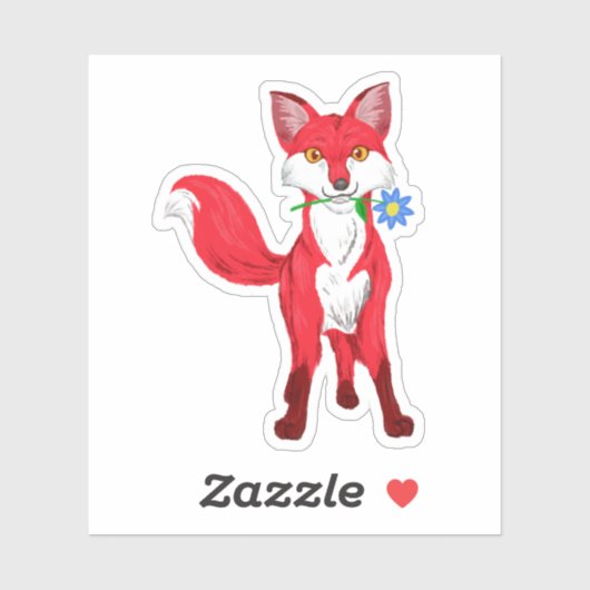 Happy Fox Sticker (Vel)