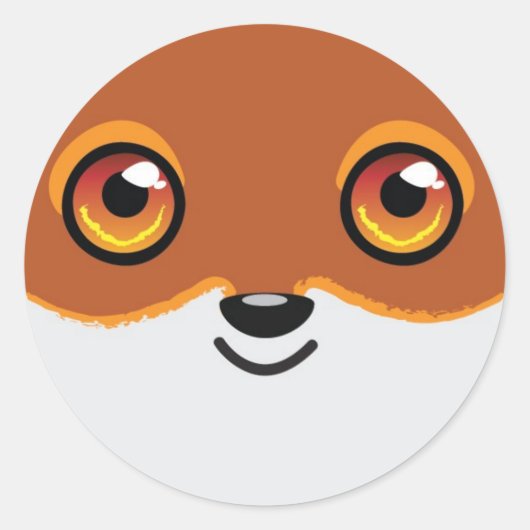 Happy Fox sticker (Voorkant)