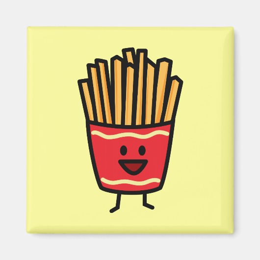 Happy French Fries Magneet (Voorkant)