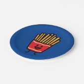 Happy French Fries Papieren Bordje (Gekanteld)