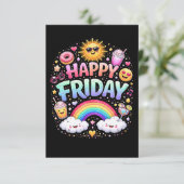Happy Friday Bedankkaart (Staand voorkant)