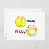 Happy Friday Face Briefkaart (Voorkant / Achterkant)