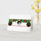 HAPPY FRIDAY LOGO KAART (Gele Bloem)