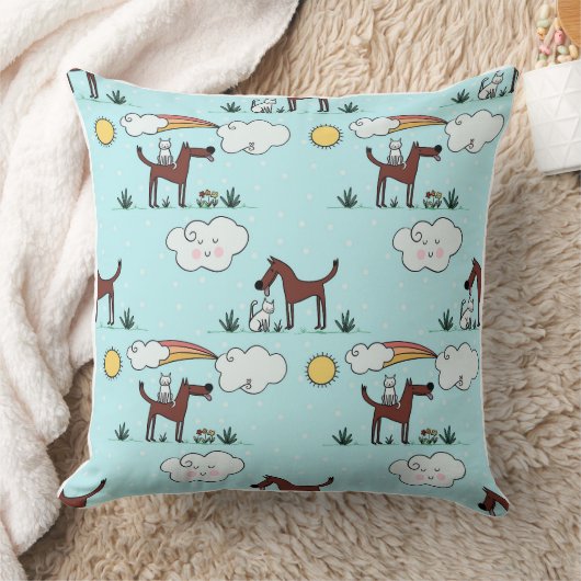 Happy Friends Countryside Pattern Kussen - Kindere (Deken)
