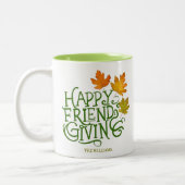 Happy Friendsgiving Fall Leaves Mug (Gauche)