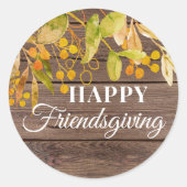 Happy Friendsgiving Ronde Sticker (Voorkant)