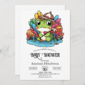 Happy Frog-Baby shower Kaart (Voorkant / Achterkant)