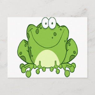 Happy Frog Cartoon Character Briefkaart