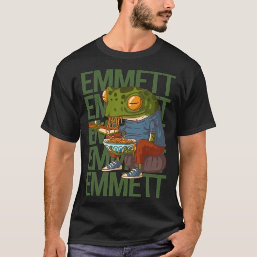 Happy Frog - Emmett naam T-shirt (Voorkant)