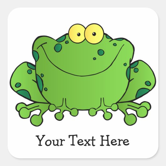Happy Frog (gepersonaliseerde) Stickers (Voorkant)