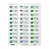 Happy Frog in Spring RETURN ADDRESS Etiket (Full Sheet)