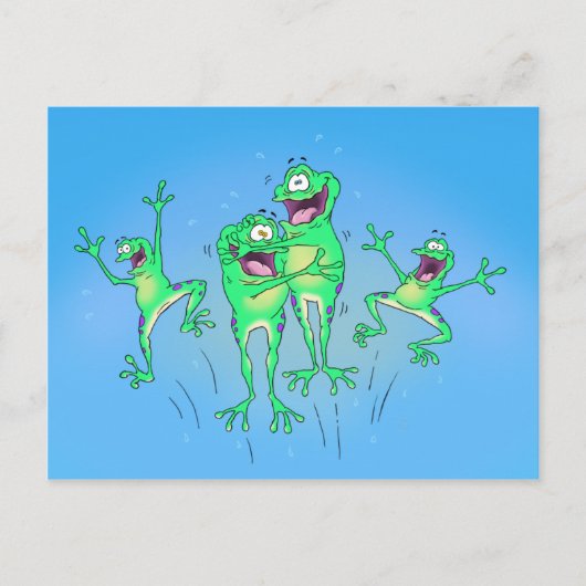 Happy Frogs-Briefkaart Briefkaart (Voorkant)