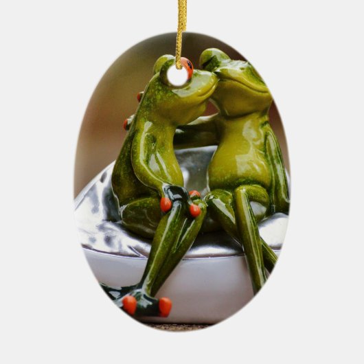 Happy Frogs Keramisch Ornament (Voorkant)