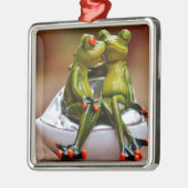 Happy Frogs Metalen Ornament (Links)