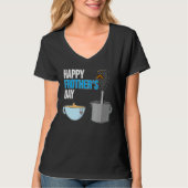 Happy Frothers Day Melk, voorkant en koffiekervet T-shirt (Voorkant)