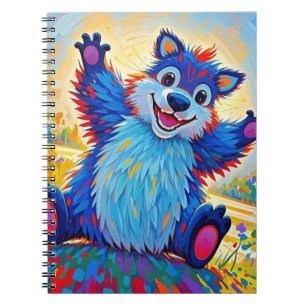 Happy Funny beer Abstracte leuke dierenkunst Notitieboek