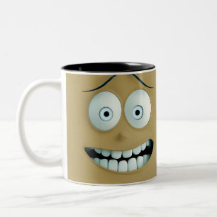 Happy Funny Face Tweekleurige Koffiemok