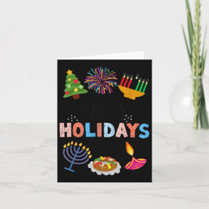 Happy Funny Feestdagen Diwali Kwanzaa Hanukkah Chr Kaart
