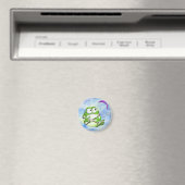 Happy Funny Frog Paraglider Magnet (In Situ (Lave-vaisselle))