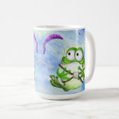 Happy Funny Frog Paraglider Mug (Devant droit)