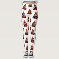 Happy Funny Poop Emoji-leggings