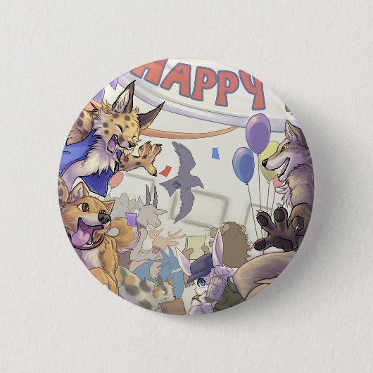 Happy furry con Button (Voorkant)