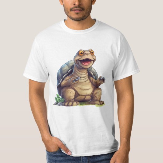 Happy Galapagos Tortoise van Galapagos Eilanden T-shirt (Voorkant)