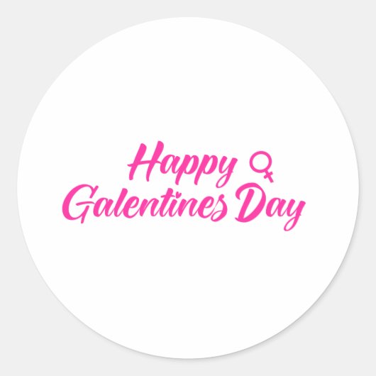 Happy Galentines dag Ronde Sticker (Voorkant)
